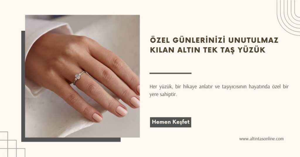 ALTIN TEK TAŞ YÜZÜK