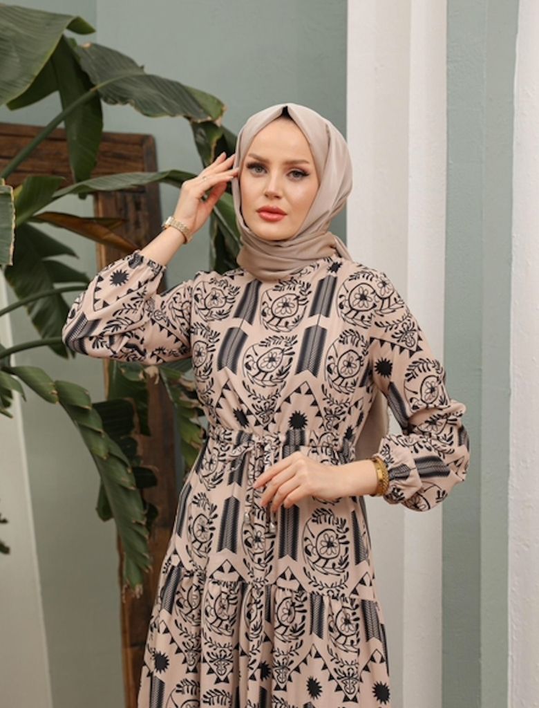 jesika kumaş tesettür elbise