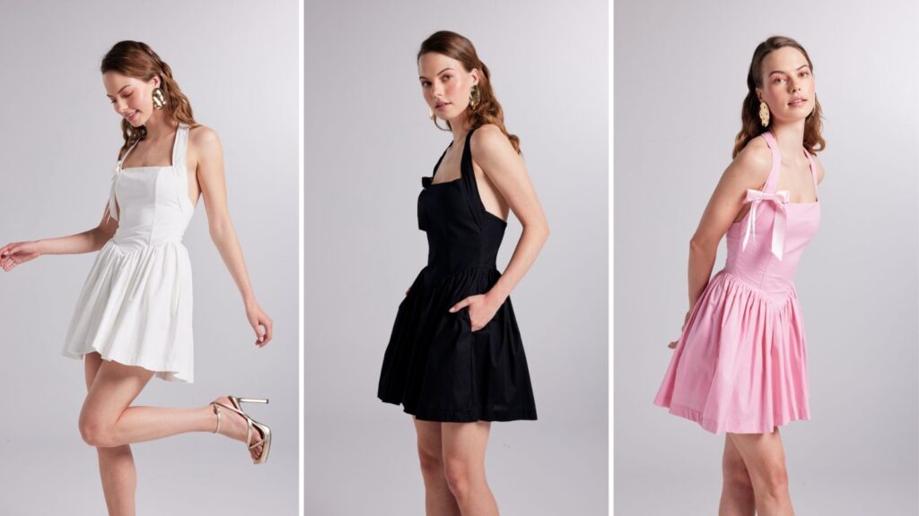 Balon Etekli Elbise ile Kombinler