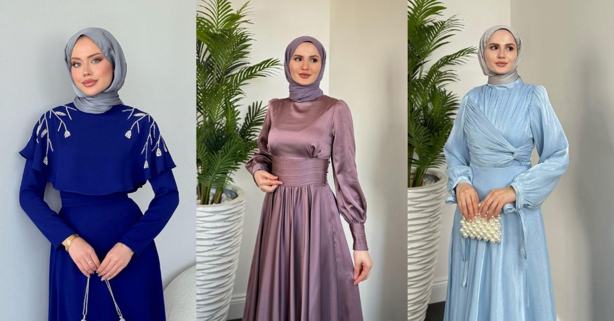 Yaz Düğünü için Tesettür Abiye Kombinleri
