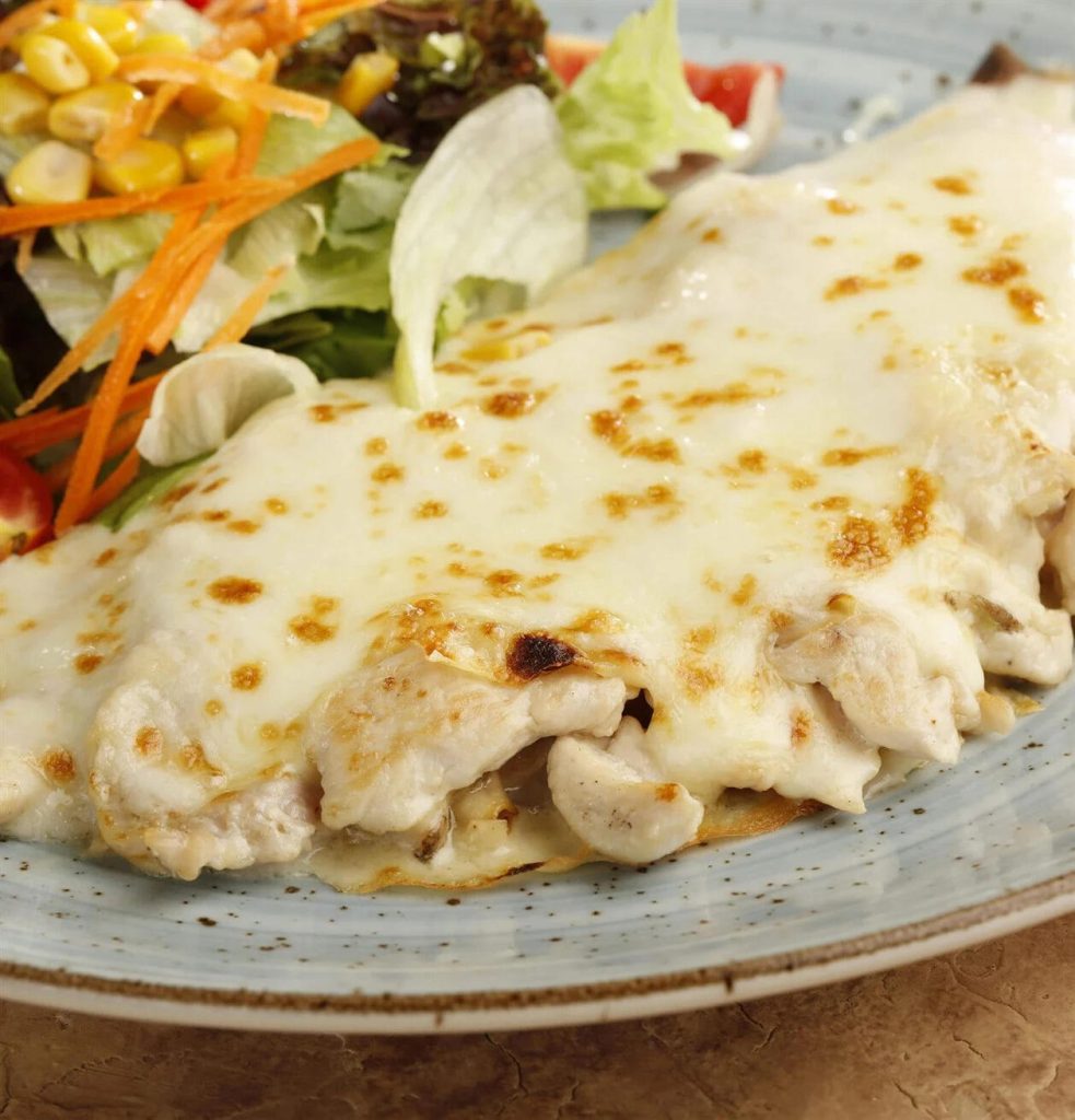 tavuklu mantarlı krep
